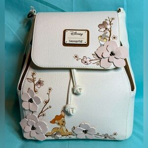 Loungefly x Disney Bambi Delicate Cream & Pale Pink Floral Convertible